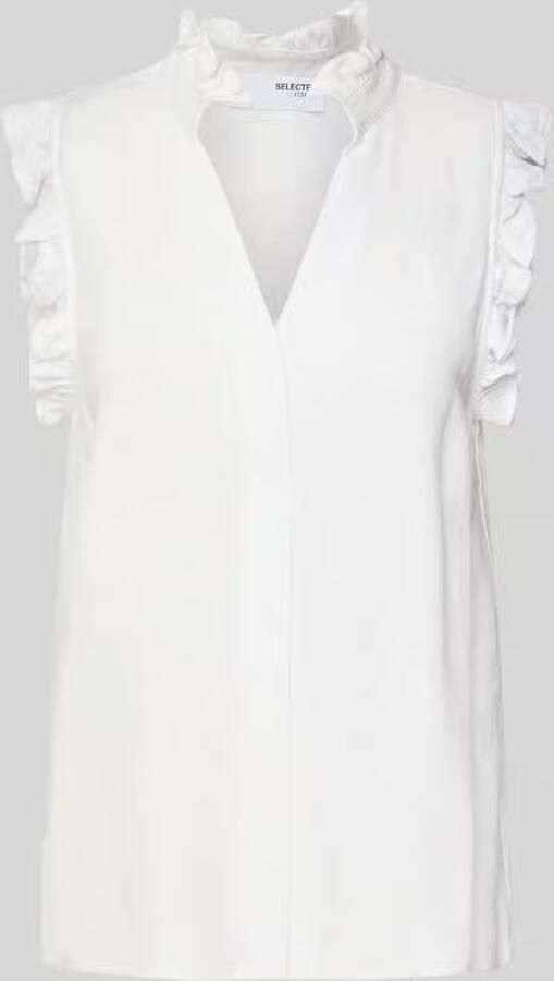 Selected Femme Blousetop van een mix van viscose en linnen model 'VIVA'