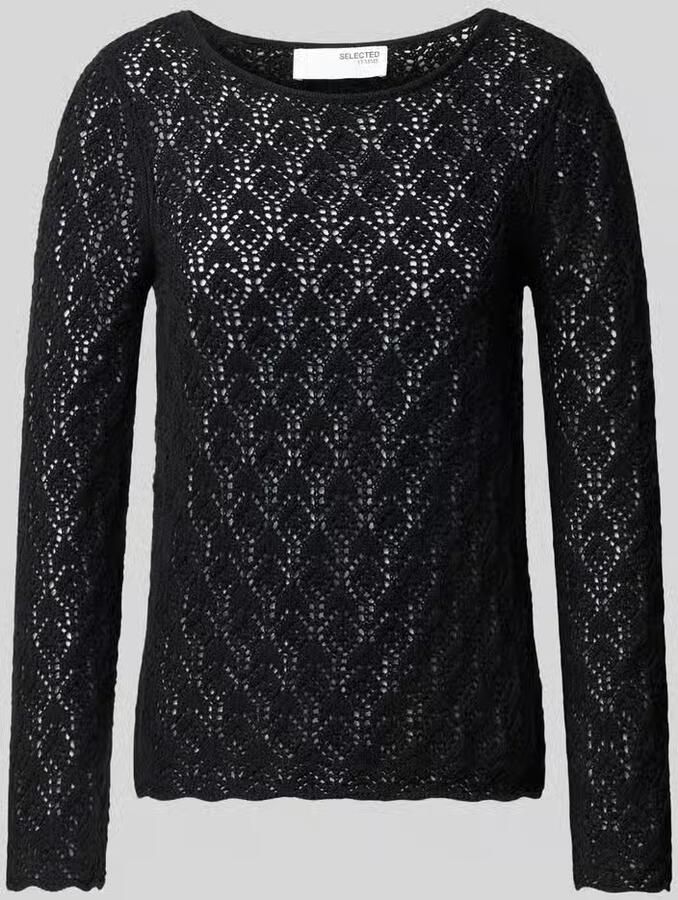 Selected Femme Gebreide pullover met ronde hals model 'NIVA'
