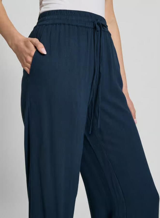 Selected Femme High waist broek van een mix van viscose en linnen model 'VIVA-GULIA'
