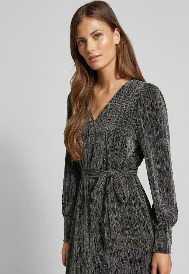 Selected Femme Knielange jurk met V-hals model 'ANITA AGNETHE' - Foto 2