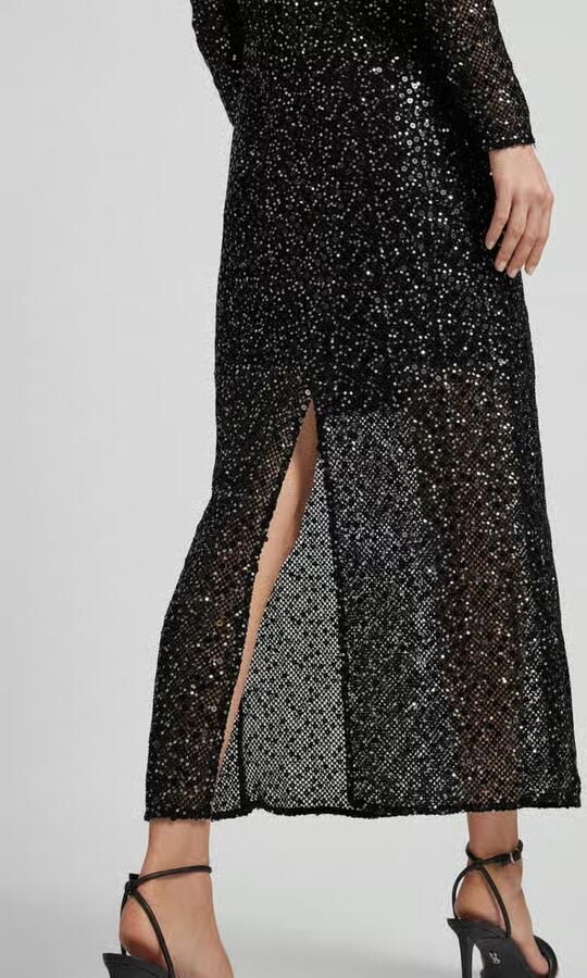 Selected Femme Maxi-jurk met pailletten model 'NOEL'