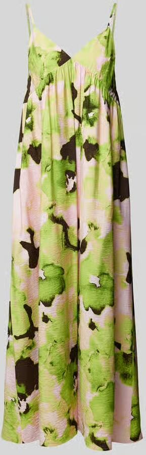 Selected Femme Midi-jurk met all-over print model 'HELINDA'