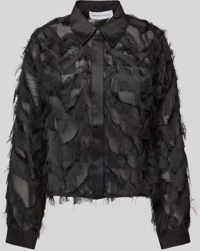 Selected Femme Regular fit overhemdblouse in semi-transparante look model 'MYLINE' - Foto 9