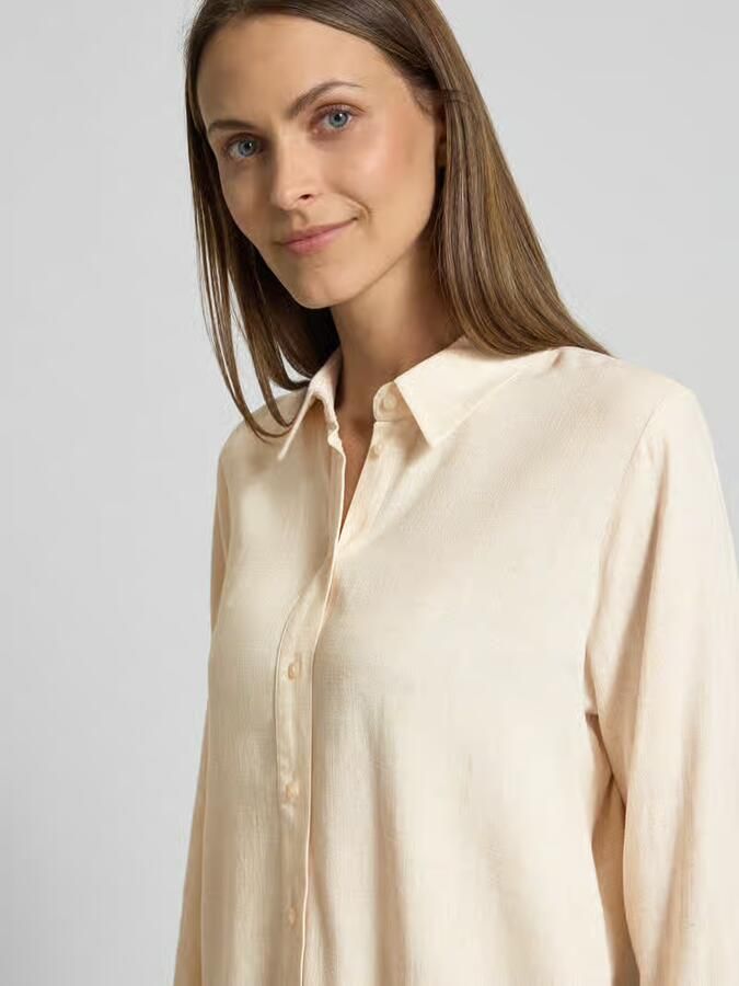 Selected Femme Regular fit blouse van een mix van viscose en linnen model 'VIVA'