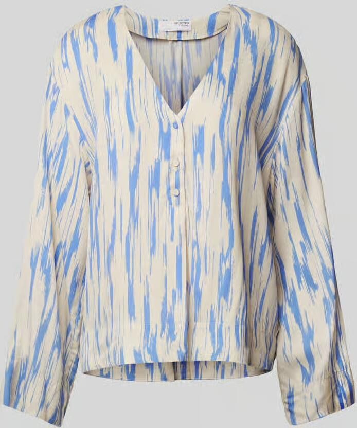 Selected Femme Regular fit blouse van viscose met V-hals model 'BAELA'
