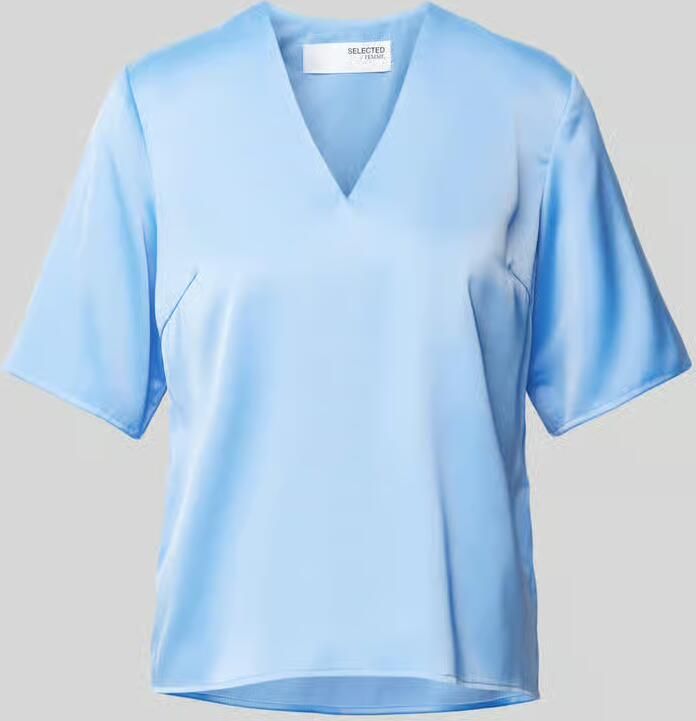 Selected Femme Regular fit blouseshirt met V-hals model 'LENA'