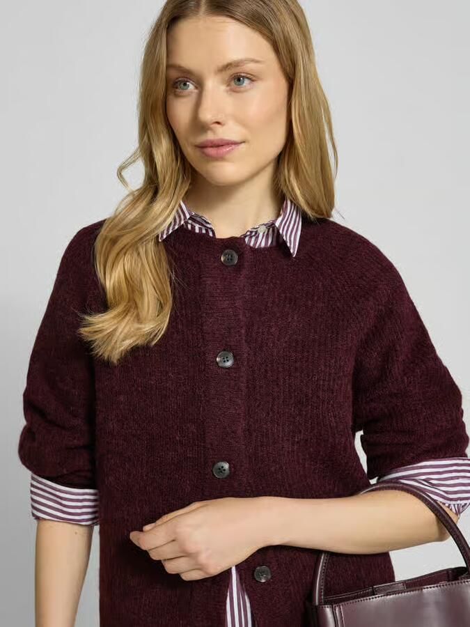 SELECTED FEMME Dames Truien & Vesten Slflulu Ls Knit Short Cardigan Bordeaux - Foto 8
