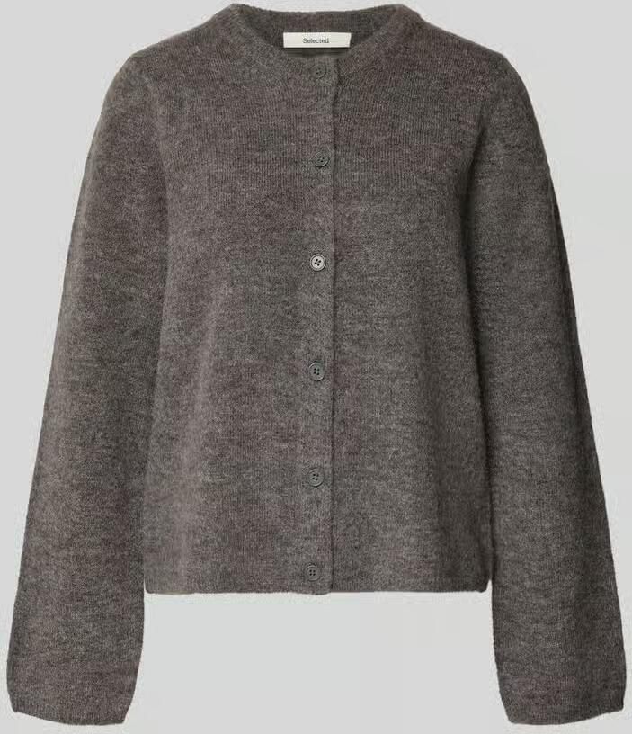Selected Femme Regular fit gebreid jack van wolmix model 'LULU'