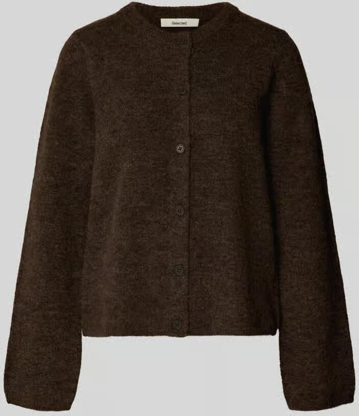 Selected Femme Regular fit gebreid jack van wolmix model 'LULU'