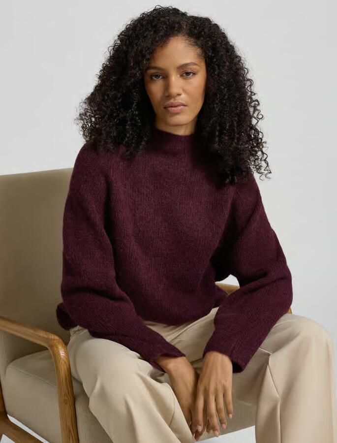 Selected Femme Relaxed fit gebreide pullover van wolmix model 'SIA' - Foto 5