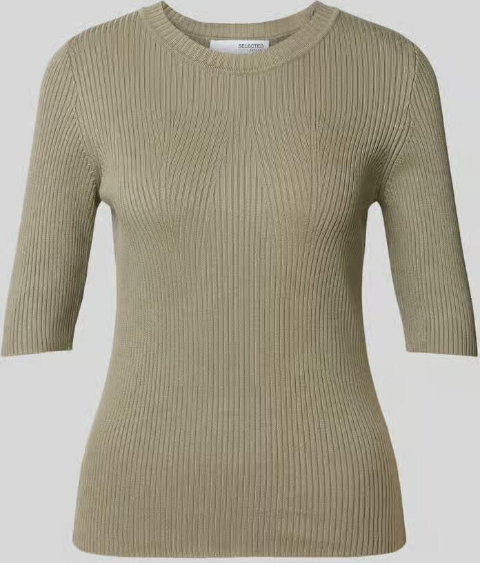 Selected Femme Shirt met 3 4-mouwen van viscosemix model 'MALA'