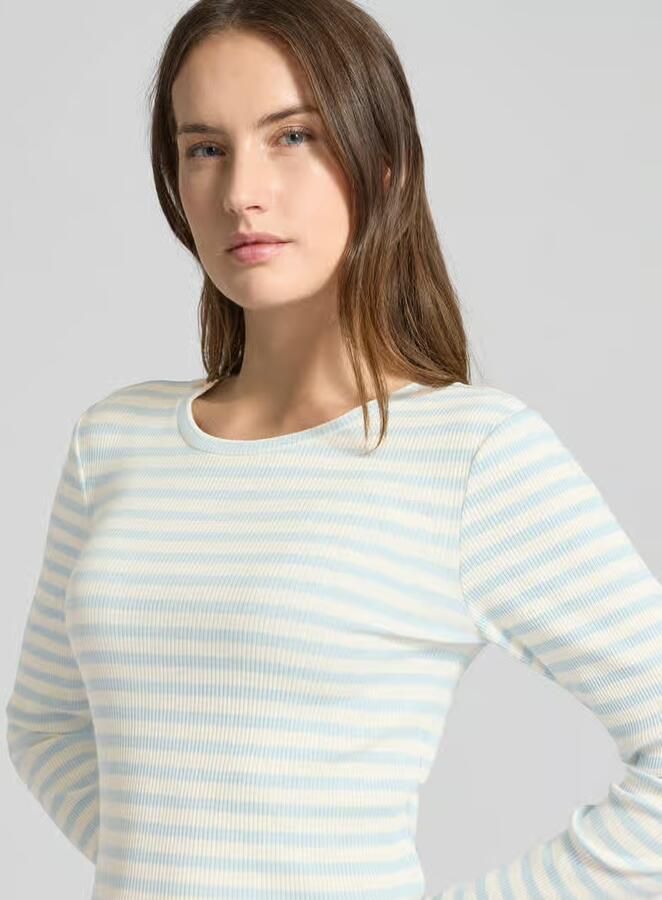Selected Femme Slim fit shirt met lange mouwen van biologische katoenmix model 'ANNA' - Foto 2