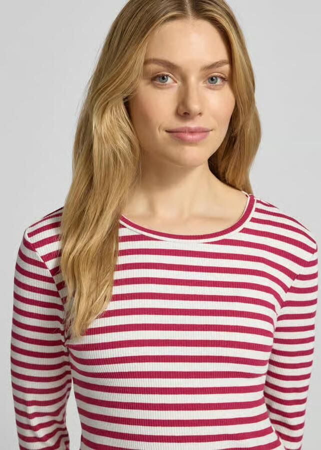 Selected Femme Slim fit shirt met lange mouwen van biologische katoenmix model 'ANNA' - Foto 2