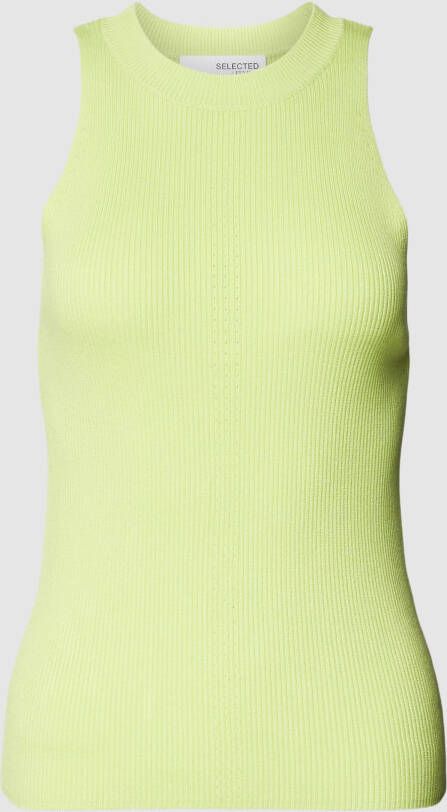 Selected Femme Top in riblook model 'SOLINA'
