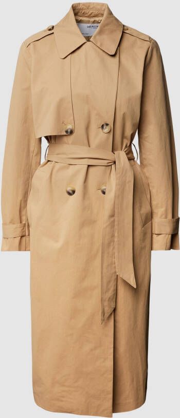 Selected Femme Trenchcoat met dubbele knoopsluiting model 'SIA'