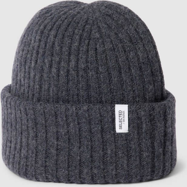 Selected Homme Beanie met labelpatch