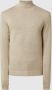 Selected Homme Merino Coolmax Gebreide Rolhals Sweater Beige Heren - Thumbnail 3