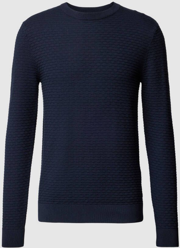 Selected Homme Gebreide pullover met structuurmotief model 'ATLANTA'