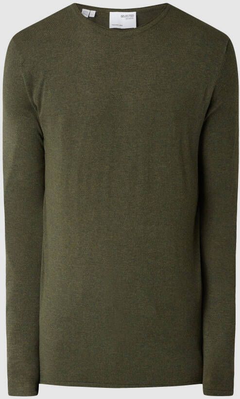 Selected Homme Shirt met lange mouwen in gebreide look model 'Rome'