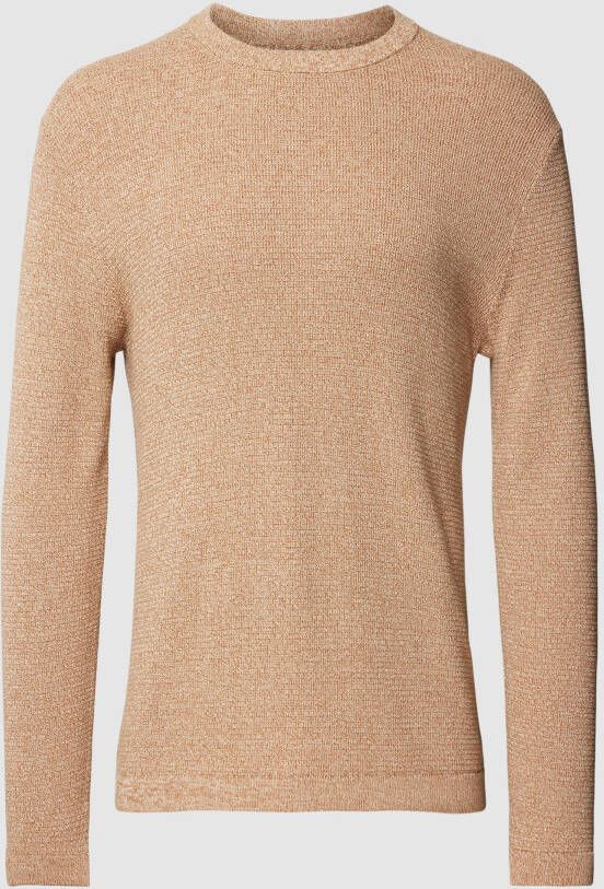 Selected Homme Regular fit gebreide pullover met structuurmotief model 'ROCKS'