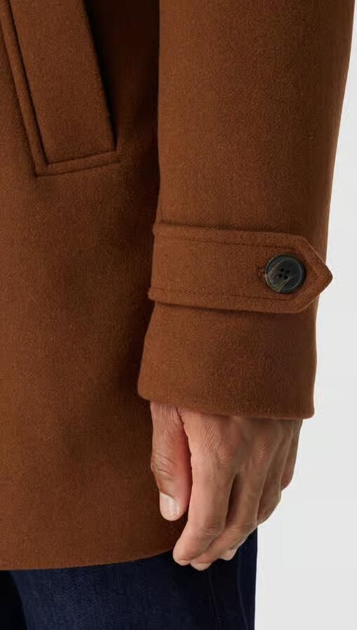 Selected Homme Lange jas met opstaande kraag model 'REUBEN'