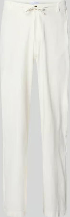 Selected Homme loose fit broek van mix van katoen en linnen model 'BRODY' - Foto 2