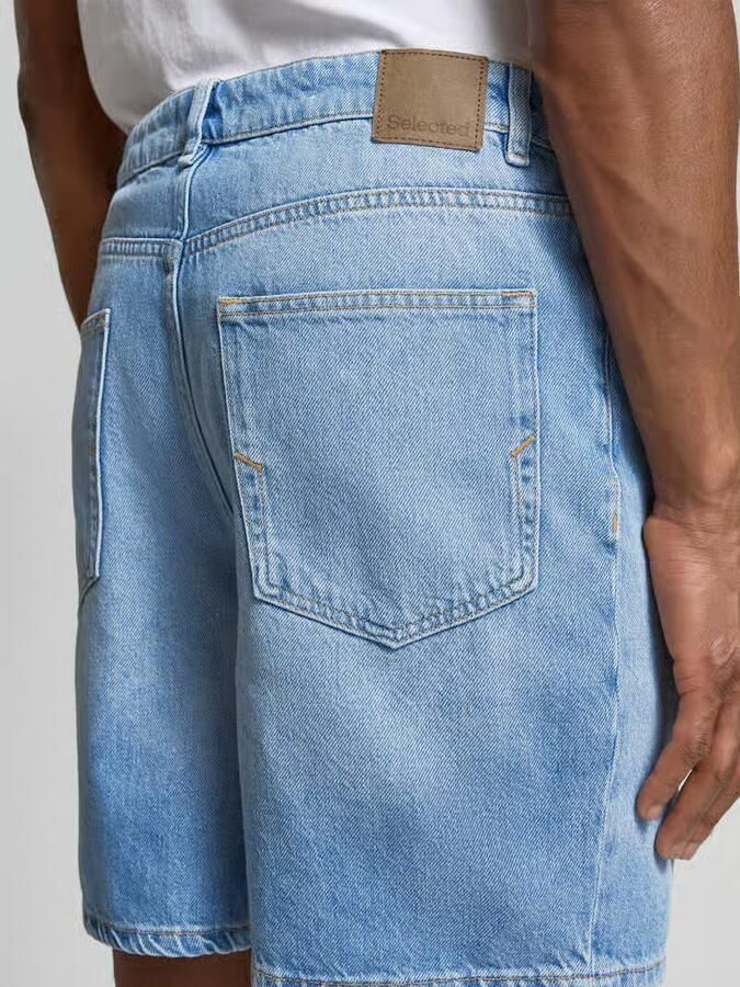 Selected Homme loose fit korte jeans van mix van katoen en lyocell model 'ALEX'