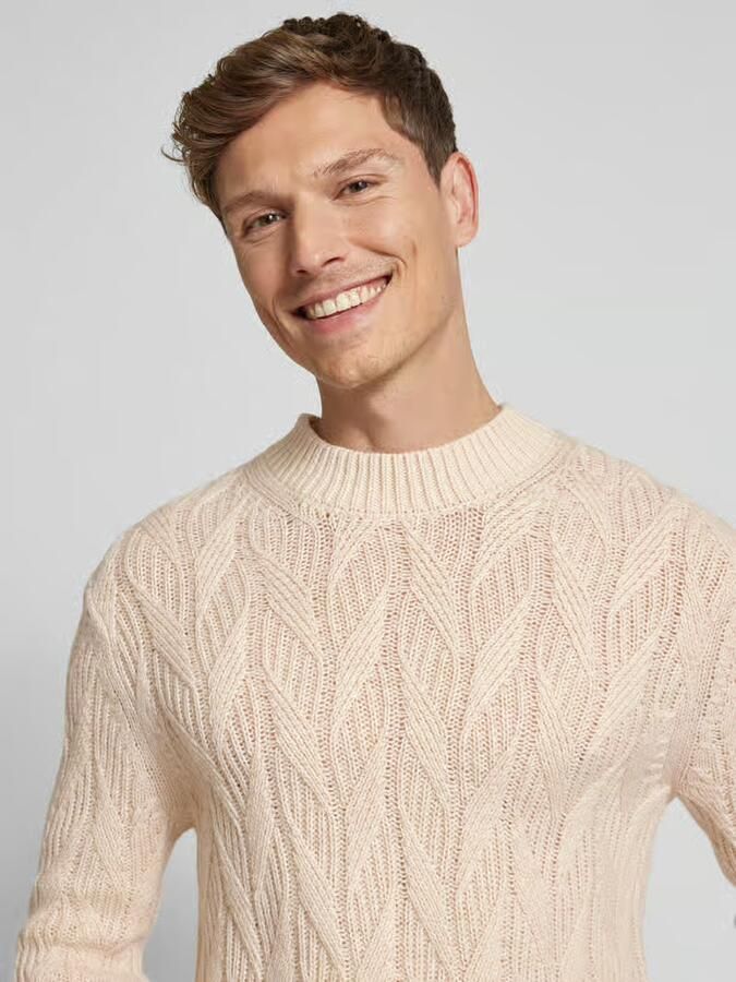 Selected Homme Oversized gebreide pullover met ribboorden model 'CARIS' - Foto 3