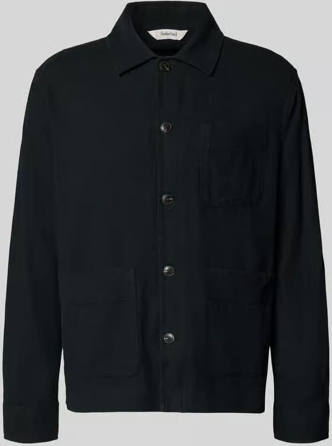 Selected Homme Oversized overshirt van mix van katoen en linnen model 'OTTO BRODY' - Foto 2