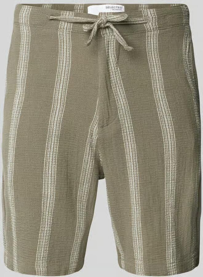 Selected Homme Regular fit bermuda met structuurmotief model 'BRODY' - Foto 2