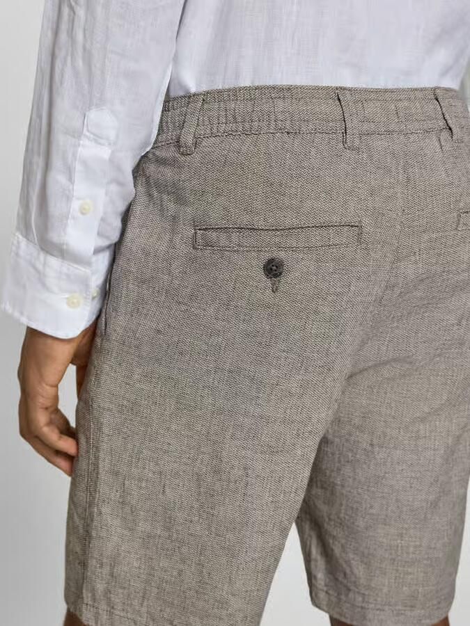 Selected Homme regular fit chino-shorts van mix van katoen en linnen model 'BRODY' - Foto 4