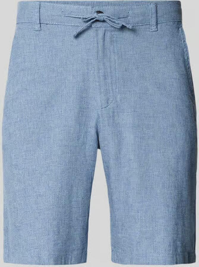 Selected Homme regular fit chino-shorts van mix van katoen en linnen model 'BRODY'