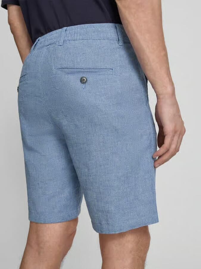 Selected Homme regular fit chino-shorts van mix van katoen en linnen model 'BRODY' - Foto 8