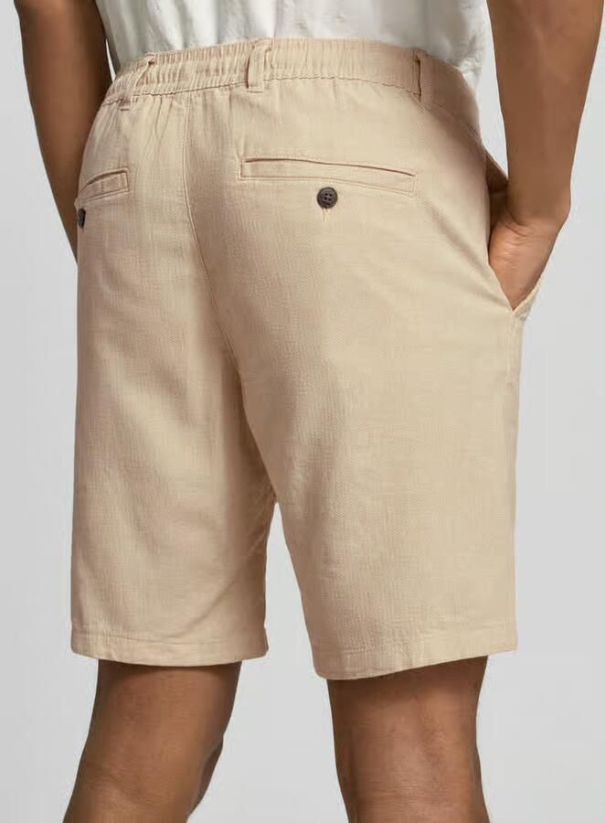 Selected Homme regular fit chino-shorts van mix van katoen en linnen model 'BRODY' - Foto 14