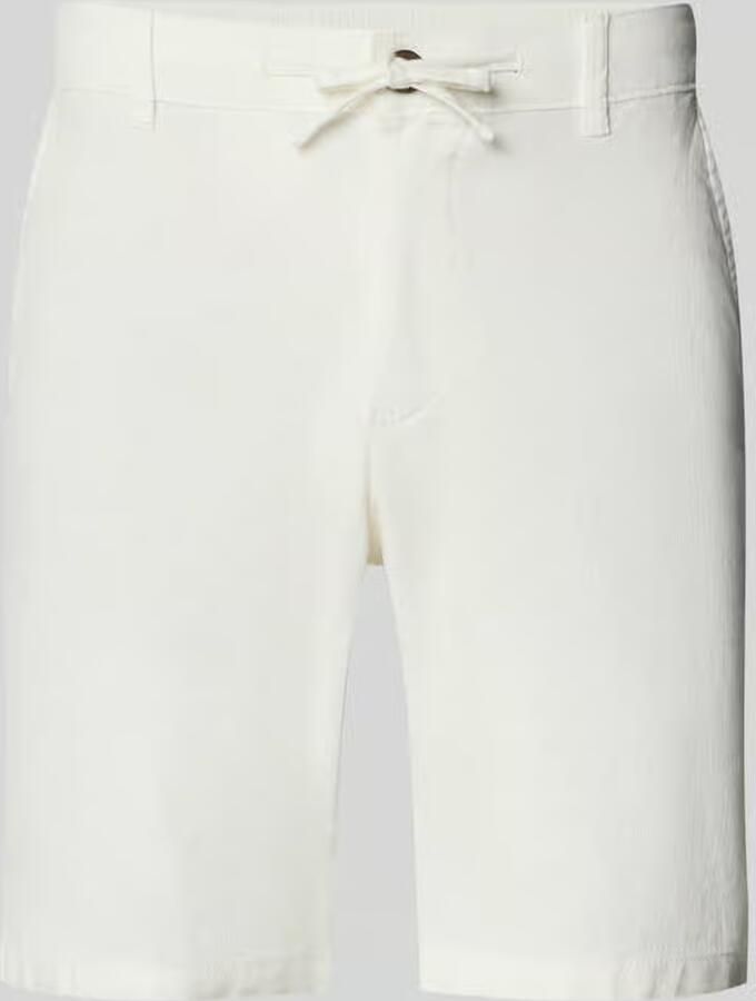 Selected Homme regular fit chino-shorts van mix van katoen en linnen model 'BRODY' - Foto 2