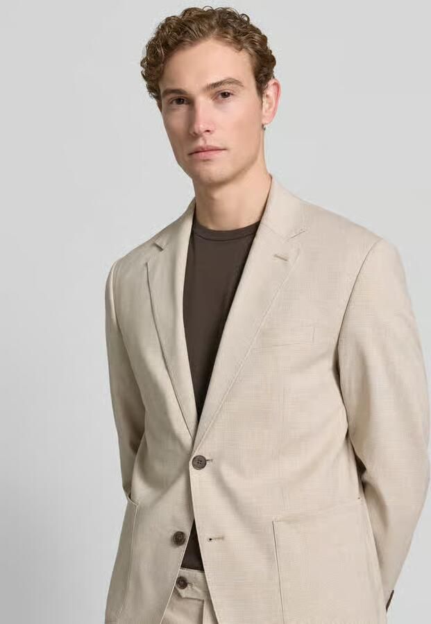 Selected Homme regular fit colbert met linnen en viscose model 'DALI'