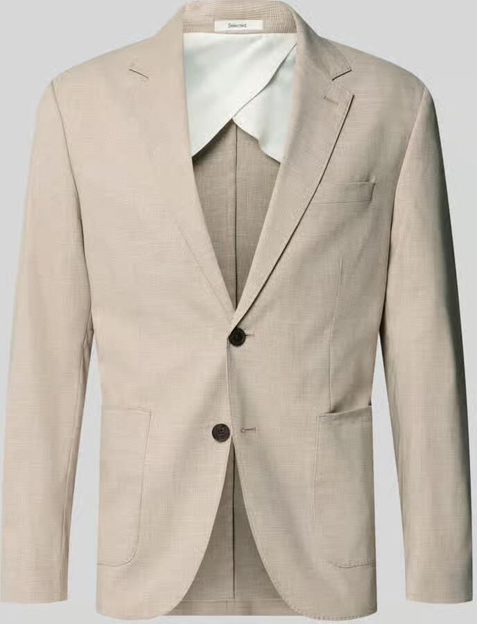 Selected Homme regular fit colbert met linnen en viscose model 'DALI' - Foto 2