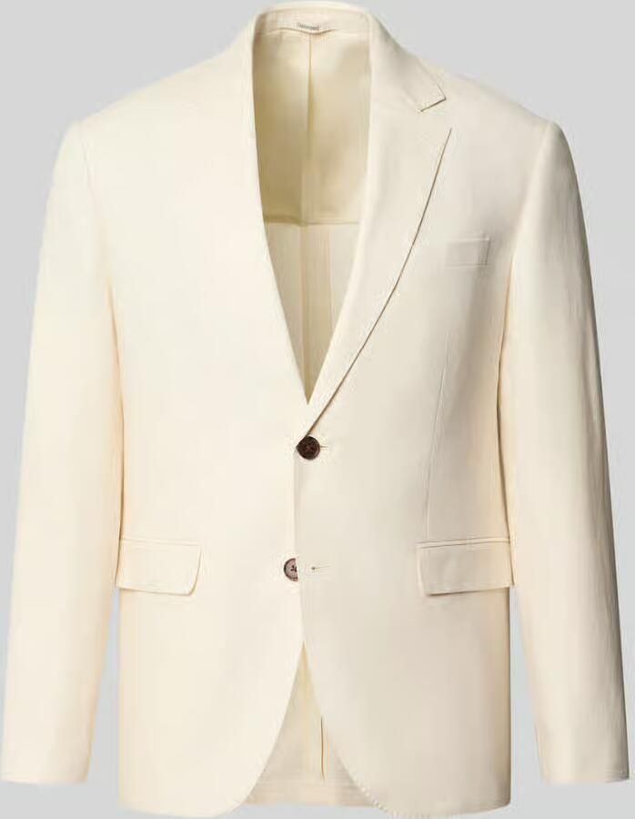 Selected Homme regular fit colbert van mix van katoen en linnen