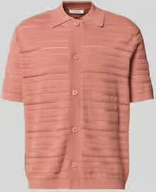 Selected regular fit gebreid jack van puur katoen model 'PALLE'