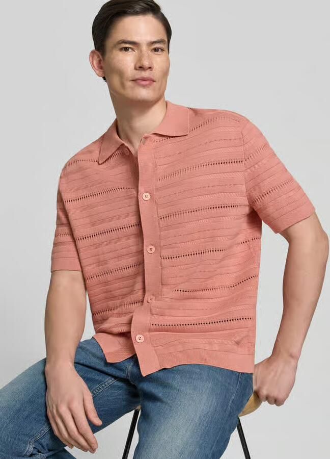 Selected Homme regular fit gebreid jack van puur katoen model 'PALLE'