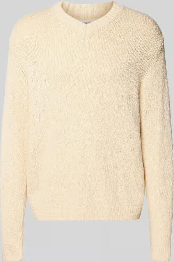 Selected Homme Regular fit gebreide pullover van puur biologisch katoen model 'Angus' - Foto 3