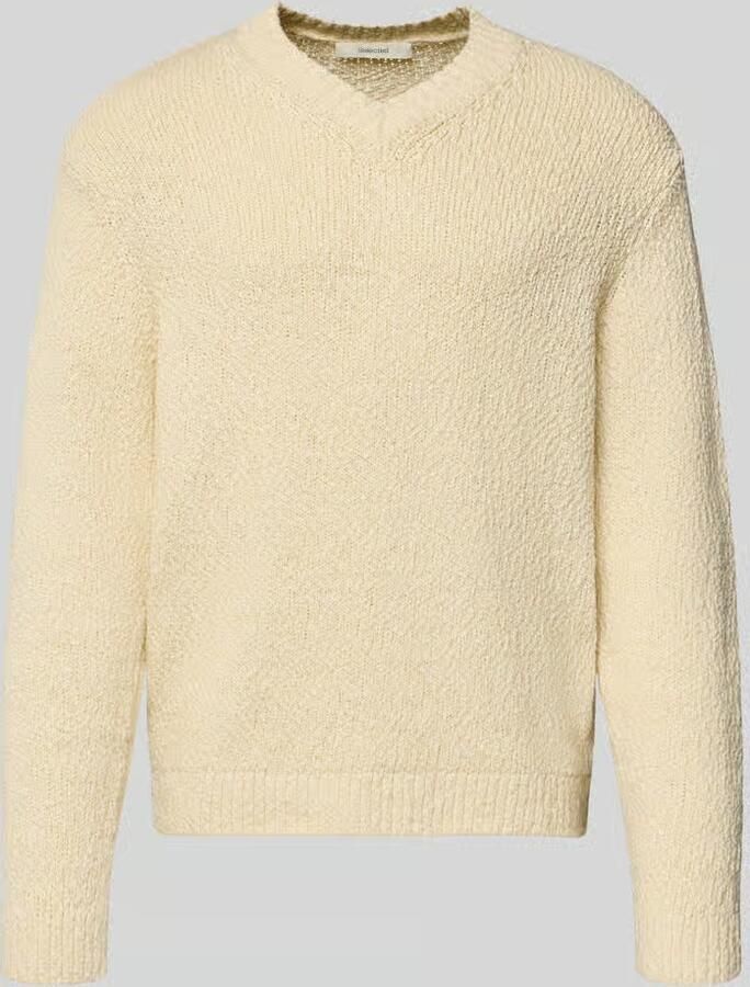 Selected Homme Regular fit gebreide pullover van puur biologisch katoen model 'Angus'