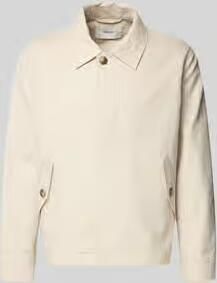 Selected regular fit overhemdjack van mix van katoen en linnen model 'LEWIS'