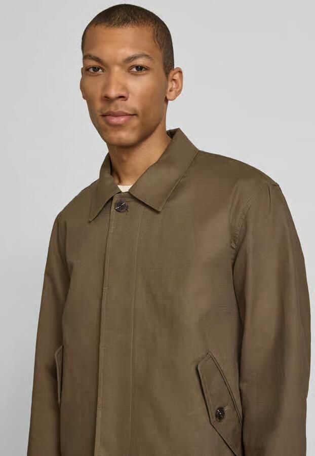 Selected Homme regular fit overhemdjack van mix van katoen en linnen model 'LEWIS'