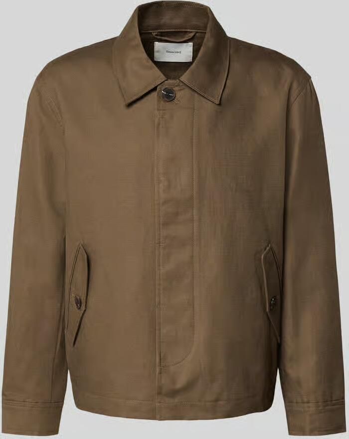 Selected Homme regular fit overhemdjack van mix van katoen en linnen model 'LEWIS' - Foto 2