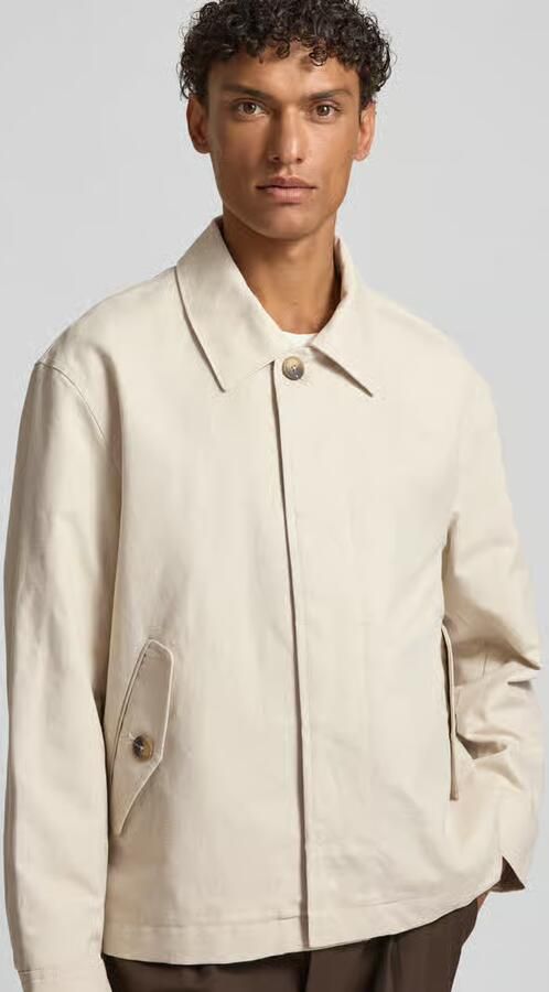 Selected Homme regular fit overhemdjack van mix van katoen en linnen model 'LEWIS'