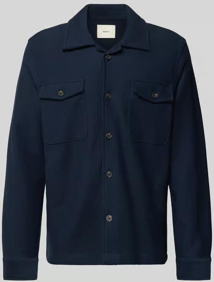 Selected Homme Regular fit overhemdjack van puur biologisch katoen model 'OLIVER'