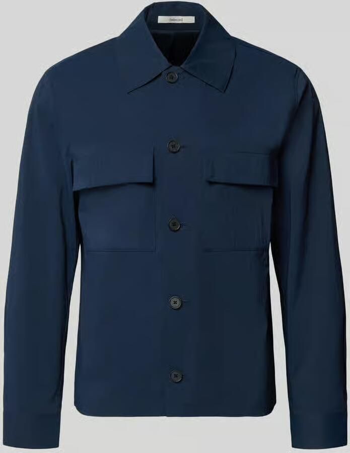 Selected Homme regular fit OVERSHIRT van katoenmix model 'CARVAR'