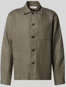 Selected regular fit overshirt van puur linnen model 'BAIRD'