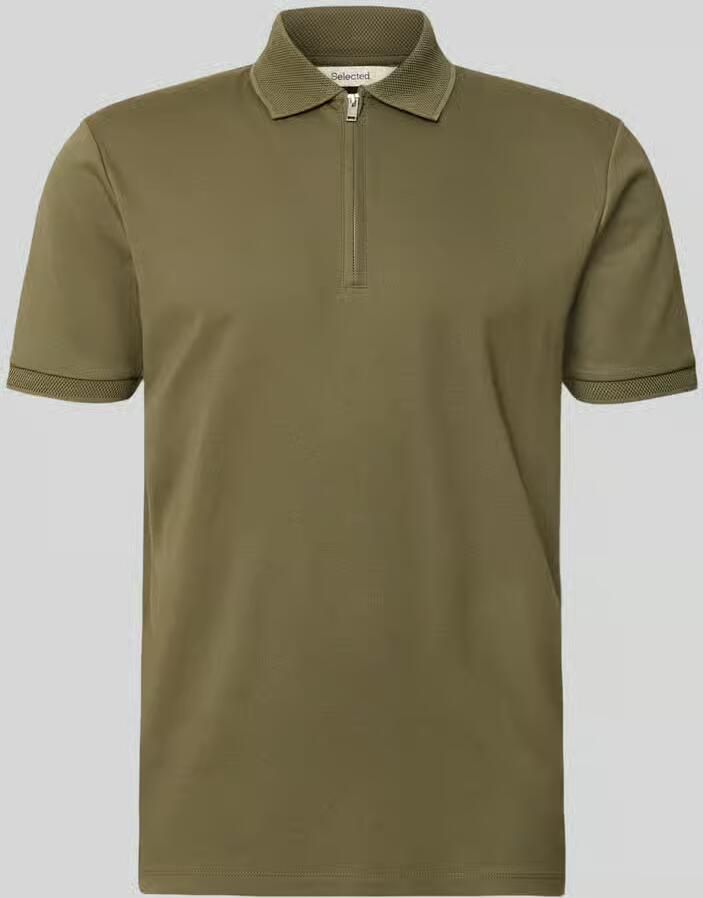 Selected Homme Regular fit poloshirt met ritssluiting model 'FAVE'